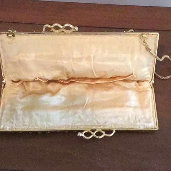 Vintage Gold beaded bag - Picture 4 of 5
